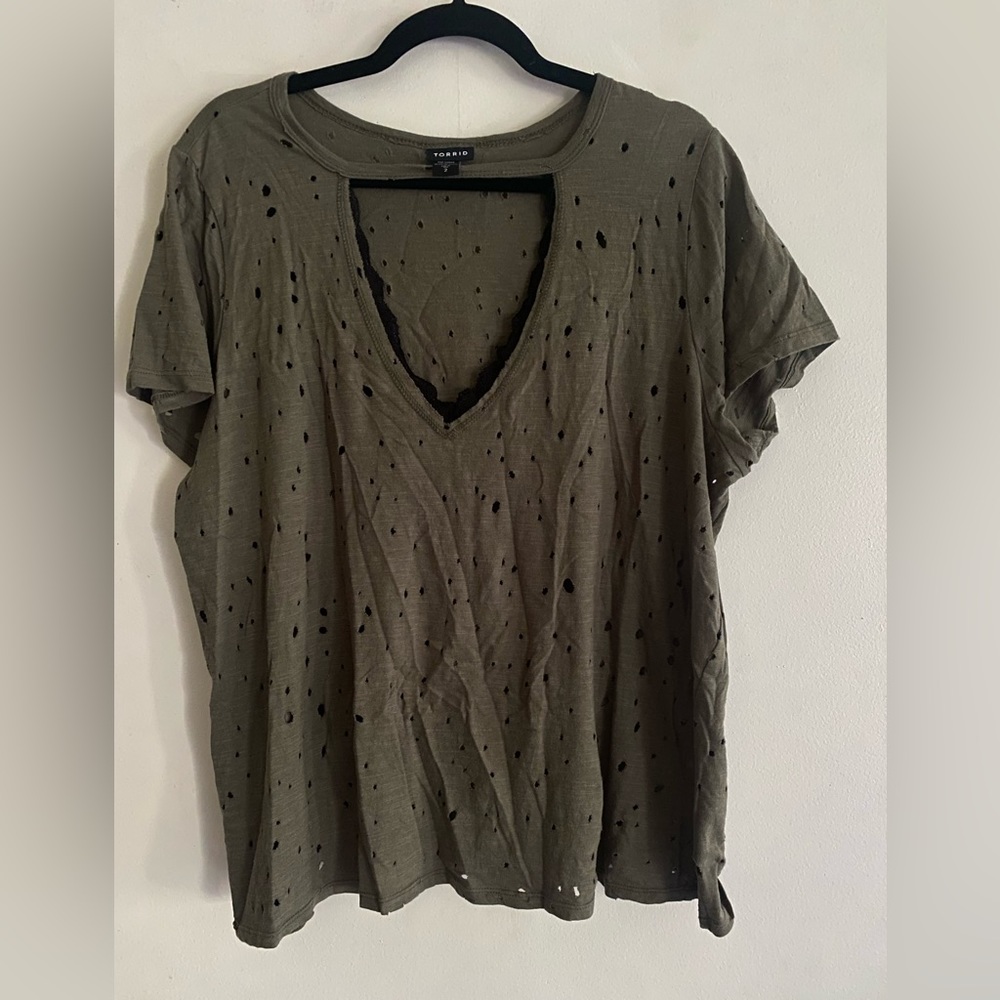 Torrid tee distressed